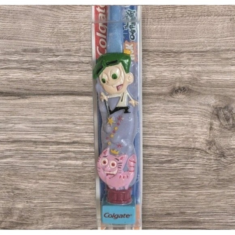 NOS Nickelodeon Toothbrush Fairly Odd Parents Soft Colgate Kids 2004 Sealed Y2K